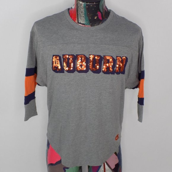 Victoria Secret PINK Auburn Tigers NCCA College Gray Bling TShirt XS - Picture 3 of 9
